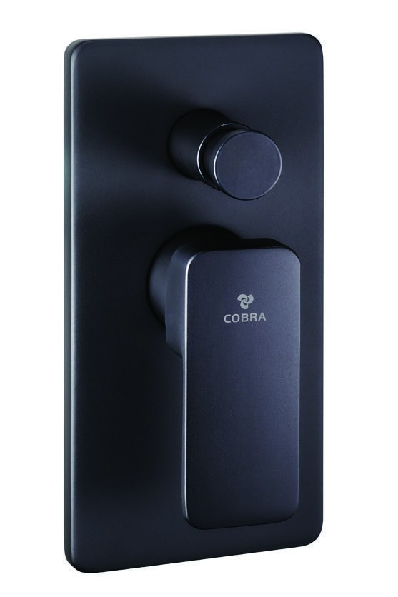Misturador Embutido com Desviador (Preto Fosco)