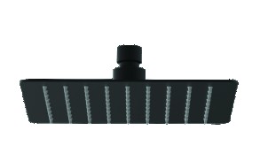 Cabeça de Chuveiro Quadrada Ebony 200 mm