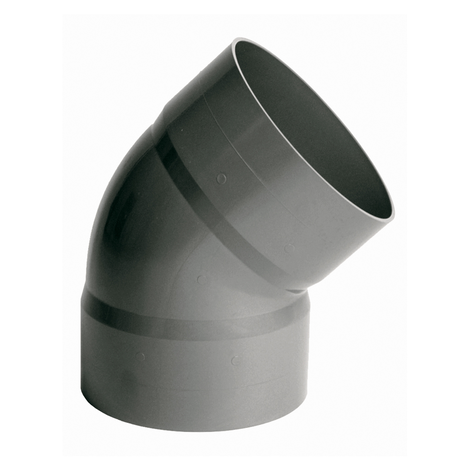 Joelho de PVC a 45° (Cinza)